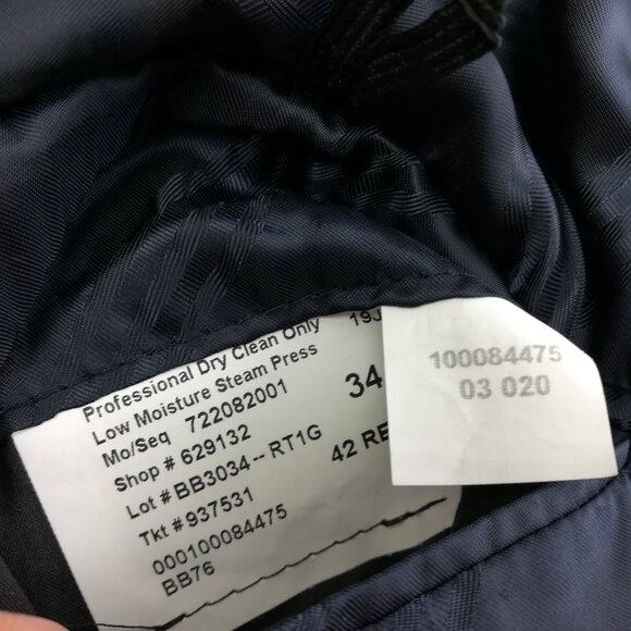 2020 Brooks Brothers Blazer Special Selection Wool Gold Button Blue 42R Regent - Picture 7 of 14